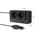 Autóinverter 200W 12V–220V 2 AC kimenettel 2x USB 2.4A + 2x USB QC 3.0 digitális kijelző, hűtőventilátor
