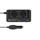 Autóinverter 200W 12V–220V 2 AC kimenettel 2x USB 2.4A + 2x USB QC 3.0 digitális kijelző, hűtőventilátor