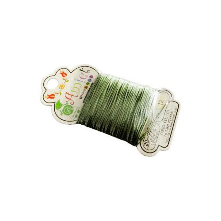 Ata pentru insirare mergele Toho Amiet 20m/0.5mm, 12 – olive