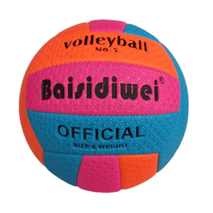 Minge Volei de plaja Soft Touch, PVC si cusatura, nr.5, multicolor, Toyska®