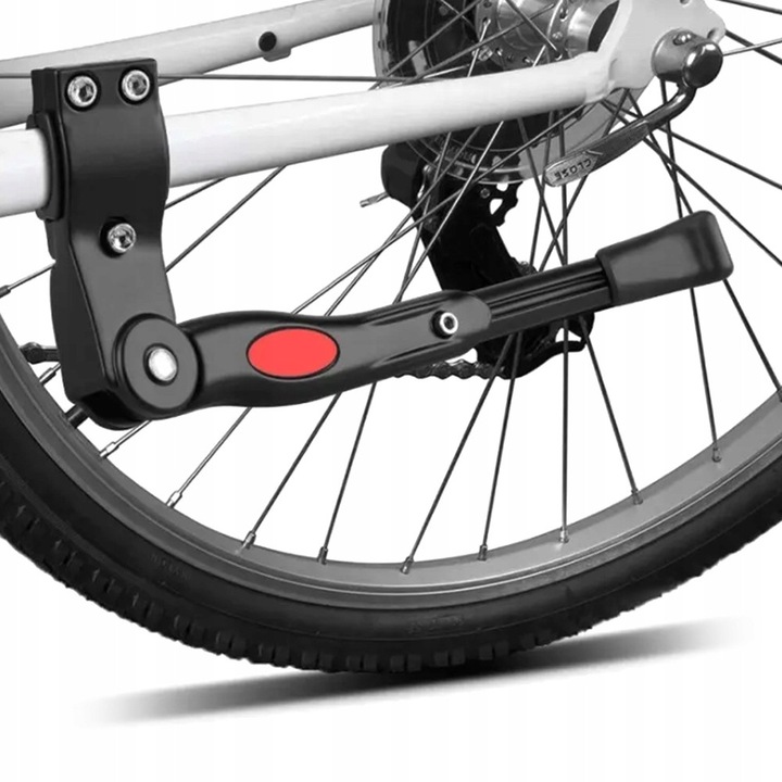 Stopa laterala reglabila pentru bicicleta, Rocket, Aluminiu, Lungime 34-39 cm, Negru