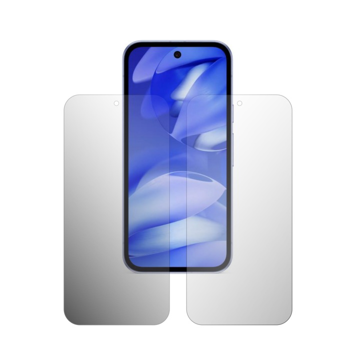 Комплект от 2X Folie24 протектора за екран, за Google Pixel 9a, 1X Ultra-Clear + 1X Matte, подходящо за калъфа покритие (съвместимо с калъфа), залепващо, гъвкаво със саморегенериране