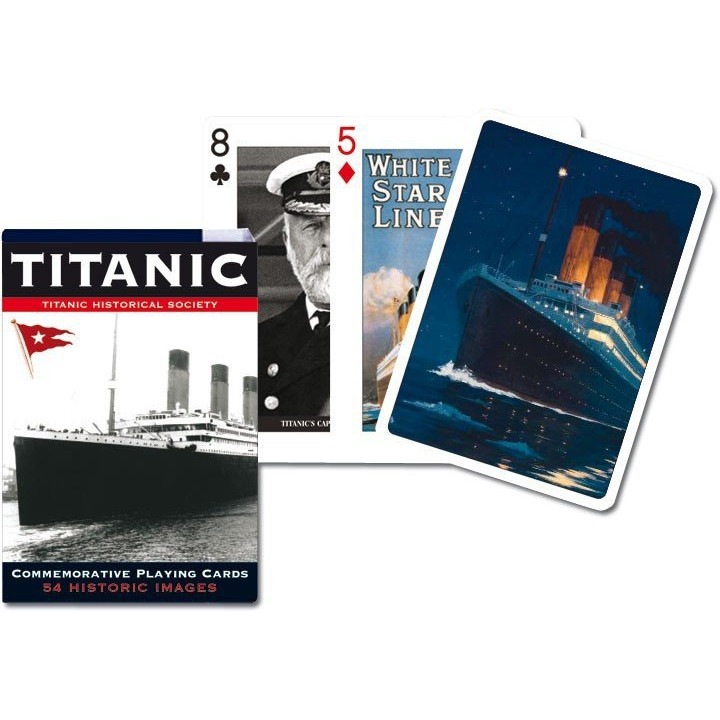 Комплект карти за игра Piatnik Titanic, 54 карти, 63x88mm, пластифицирани