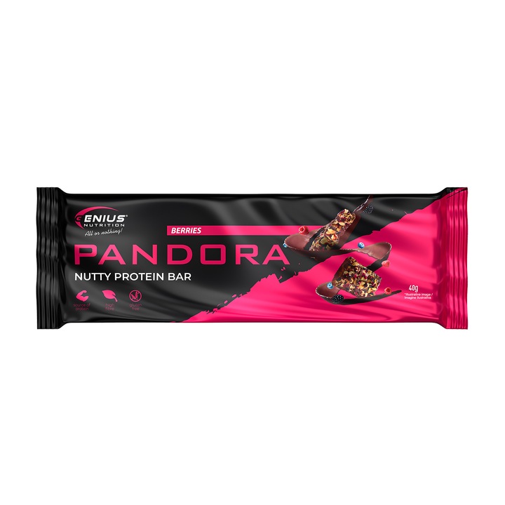 PANDORA Nutty Protein Bar® 40g – Baton proteic cu 6.8g proteine, fara gluten