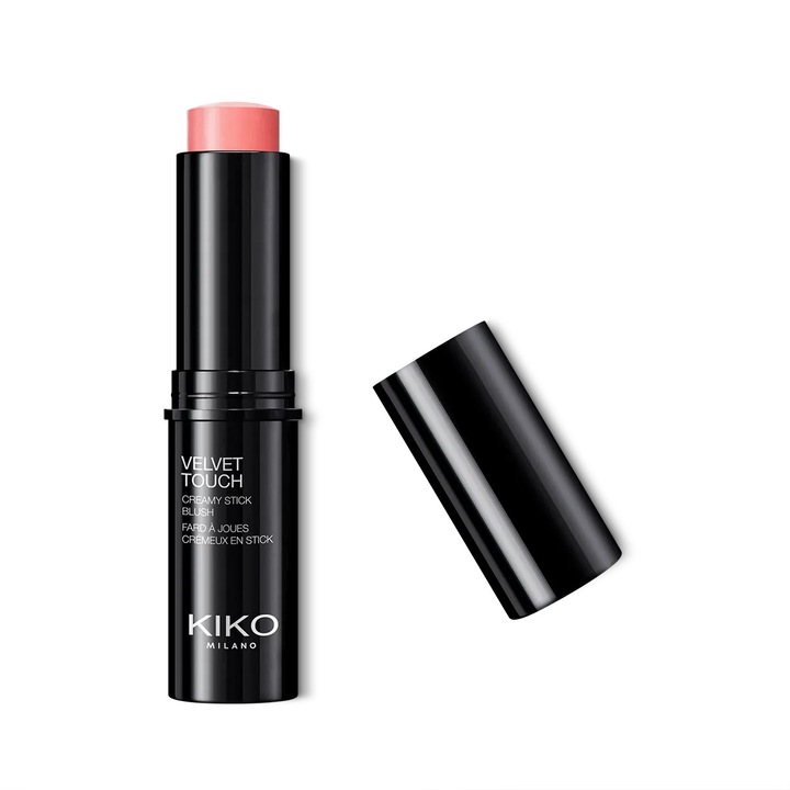 Руж Kiko Milano, кремообразен стик Velvet Touch, корал, 05 Camelia Red