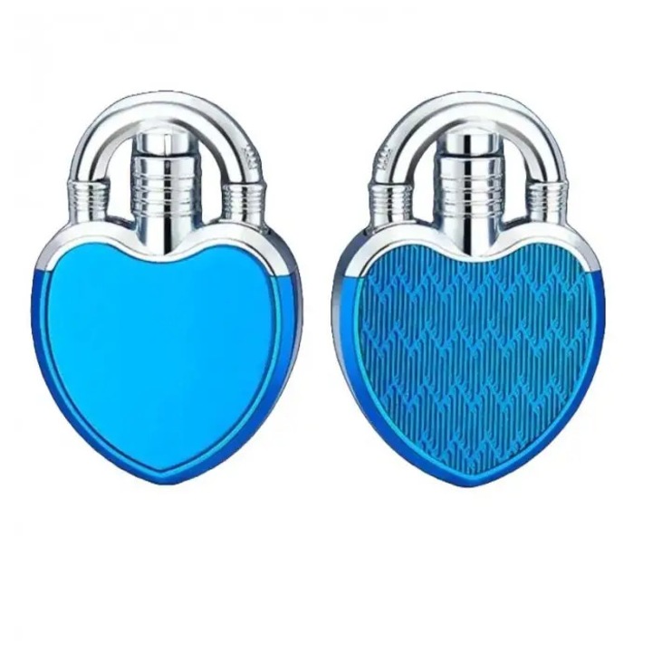 Bricheta Metalica Model Inima, Antivant, Reincarcabila cu Gaz, Fade, 7 cm, Dalimag