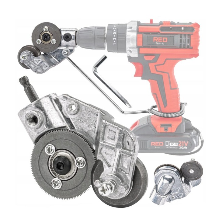 Adaptor bormasina, filetanta pentru taiat tabla, rapid si eficient, Red Technic