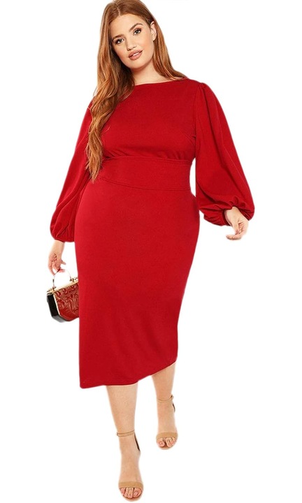 Női ruha, Jormftte, piros, 3XL INTL