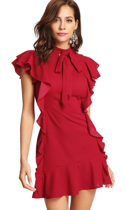 Női ruha, Jormftte, piros, S INTL