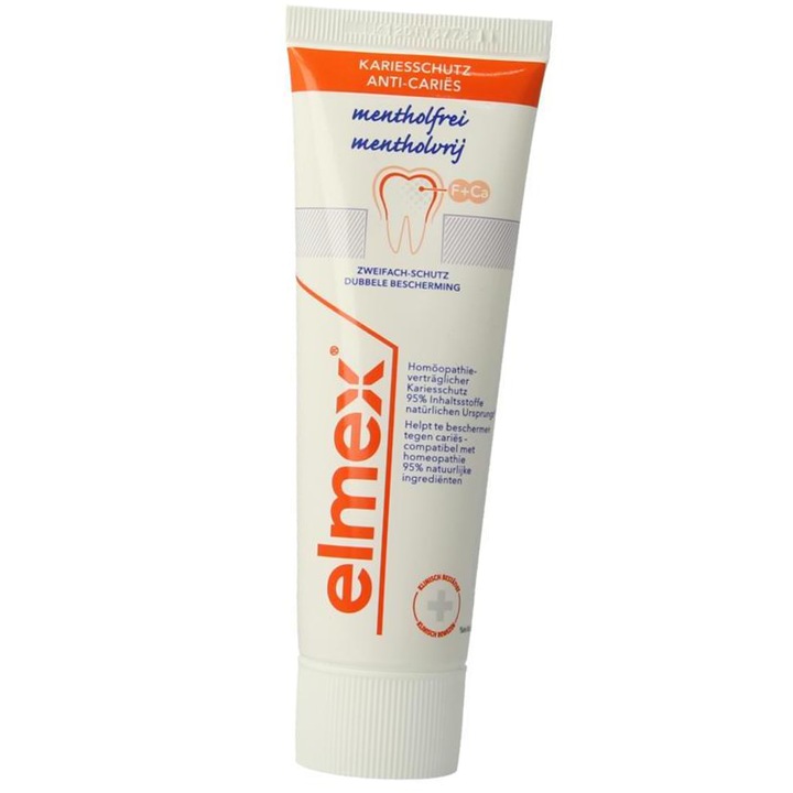 Паста за зъби Elmex Anti-Caries без ментол, 75 мл