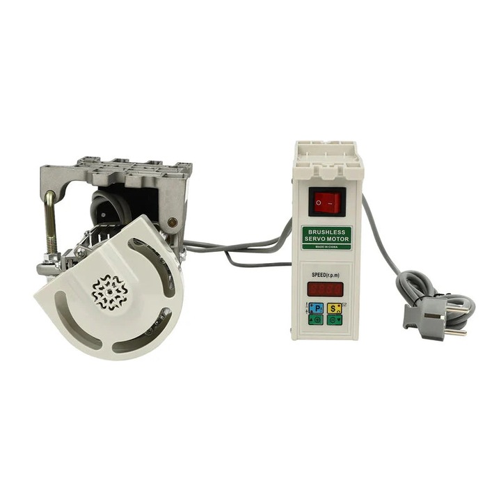 660 W-os szénkefe nélküli varrógépmotor, magas hőmérsékletű rézhuzallal, ipari használatra, szürke