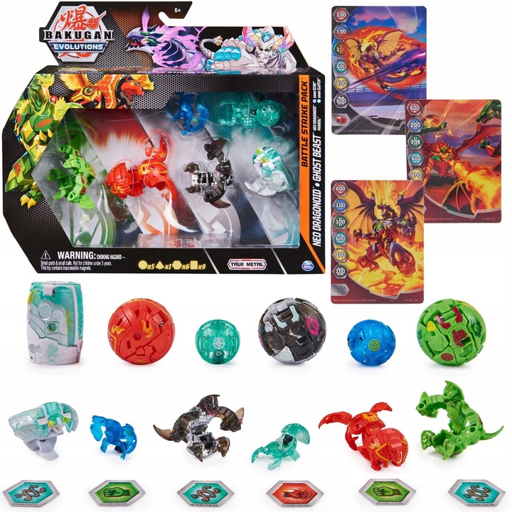 Figurine mz Bakugan Evolutions Battle Strike Pack 6 Neo Dragonoid Ghost Beast