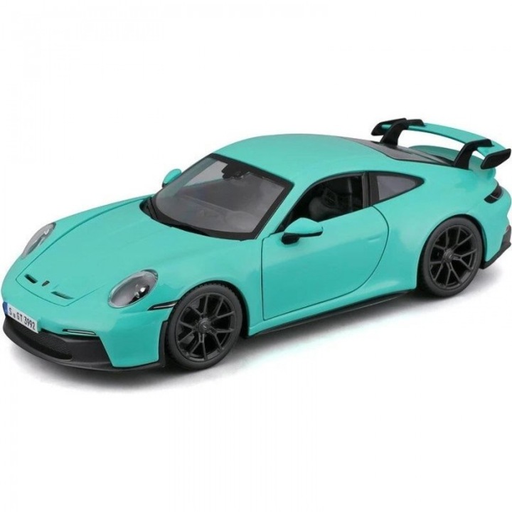Porsche 911 GT3 modellautó, 1:24, mentazöld, BBURAGO, 116x242mm