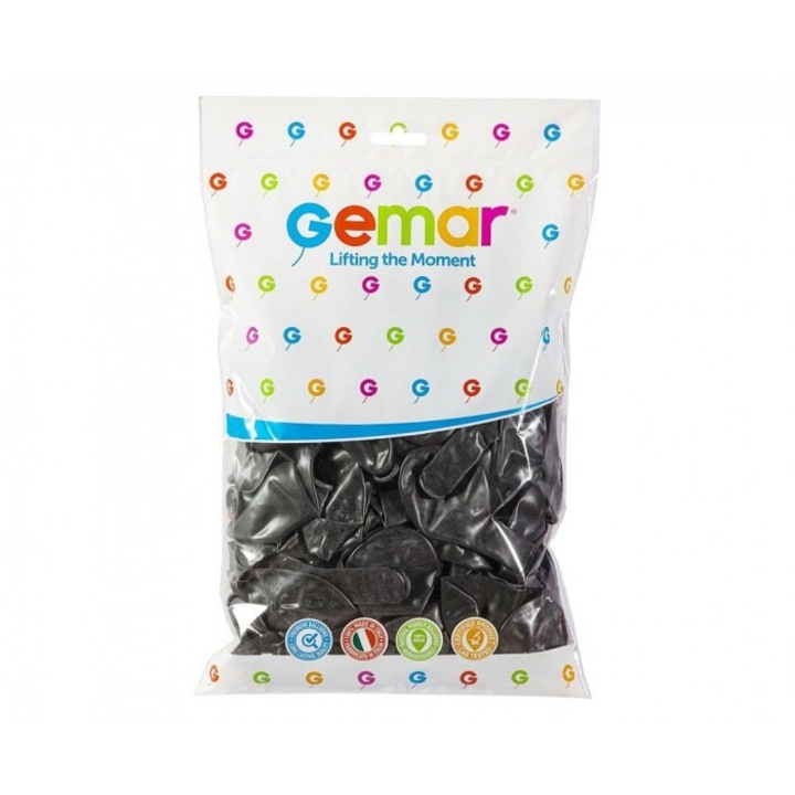 Комплект черни метални балони от 100 части, Godan, 12", 500x400 mm