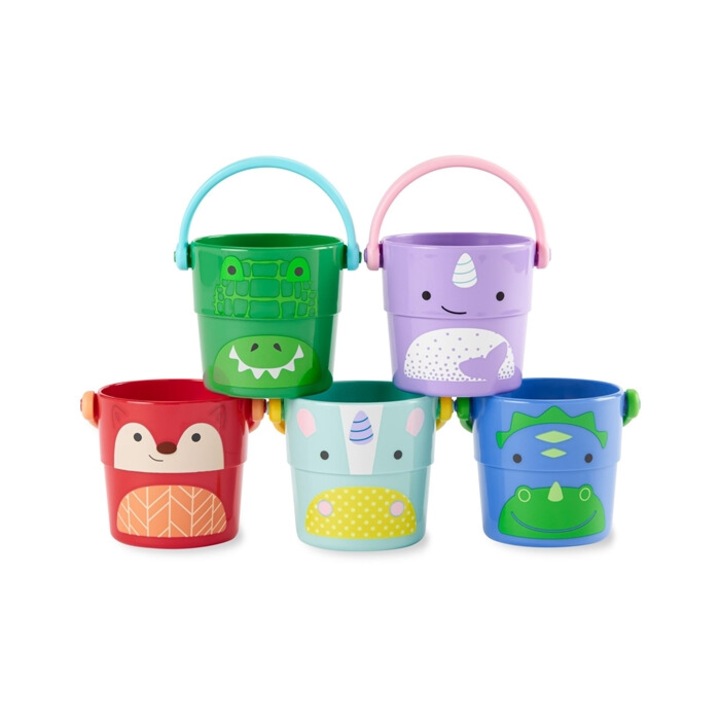 Комплект от 5 кофички Skip Hop ZOO, многоцветни, 8.8x7.6x7.6 см