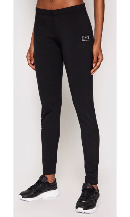 Emporio Armani leggings, jersey, fekete, 90% pamut, 10% elasztán, XS INTL