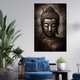 Първокласна картина на платно, LuxCanva® I129, Същност на мира, 40 X 60 CM, 100% памучно платно 400g/m2, Дървена рамка, Буда, Дзен, Медитация, Духовност, Хармония, Вътрешен мир, Баланс, Ритуал, Просветление, Урна, Всекидневна, Спалня