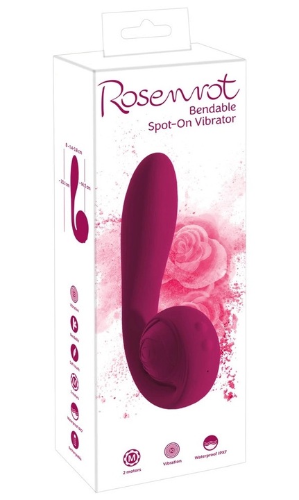 Сгъваем вибратор Rosenrot, 20.1 см, 10 режима на вибрация, Розов