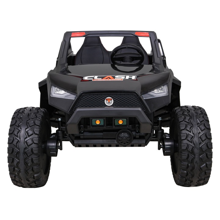 Masinuta Ramiz Buggy Clash 4x4, 3 viteze, LED, negru, 144x95x78cm