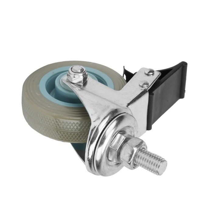 Set 4 roti cu frana, AMRINUGL, PVC, 7.5x7.5x13cm