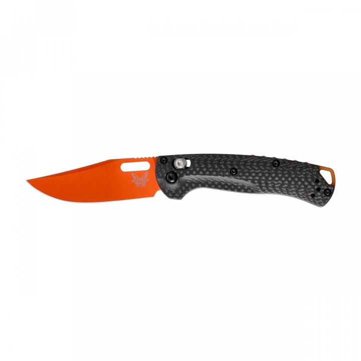 Cutit pliabil Benchmade Mini Taggedout, otel, 77mm, portocaliu/negru