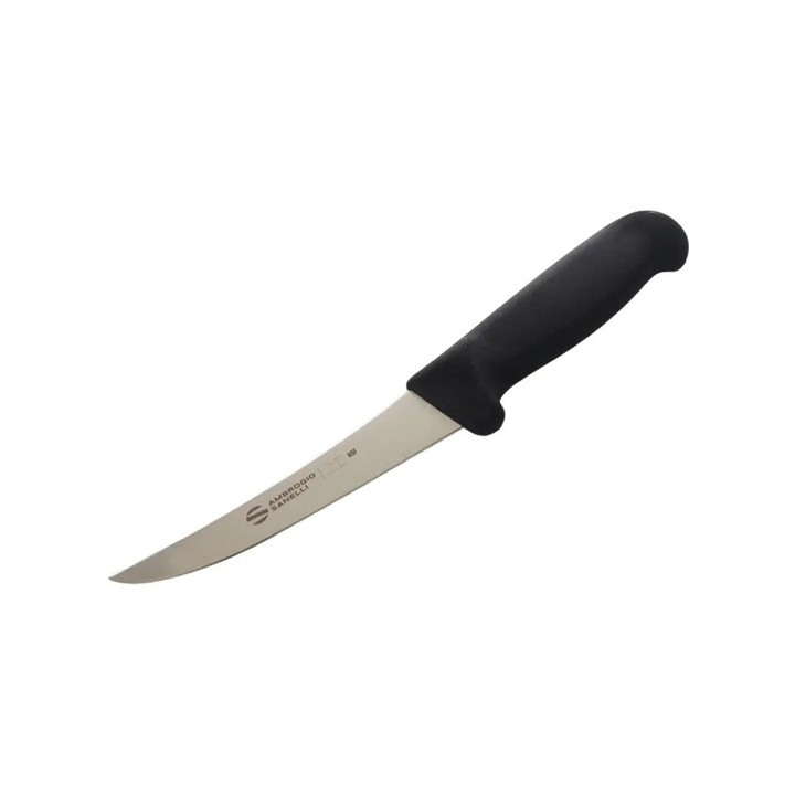 Cutit Ambrogio Sanelli Supra, 15 cm, otel inoxidabil, negru