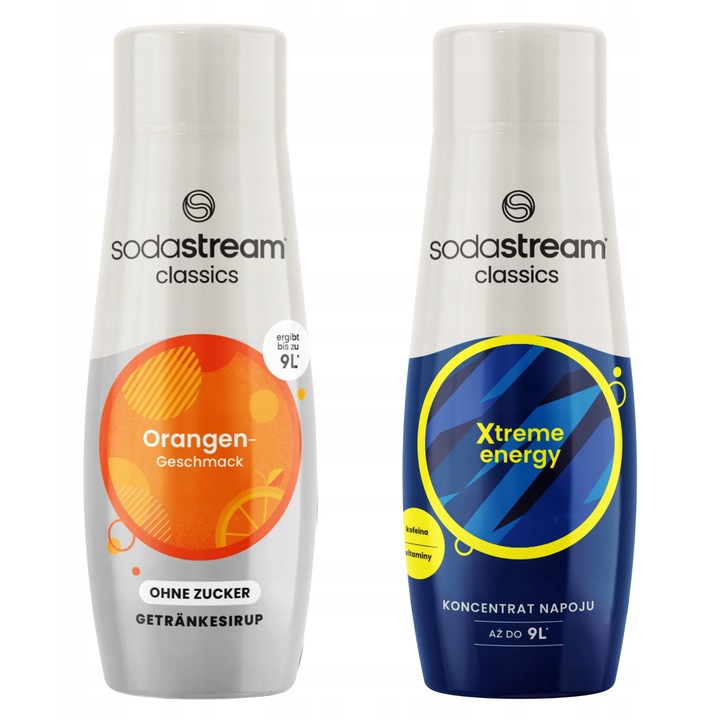 SodaStream Orange Zero sirop de portocale fara zahar + bautura energizanta