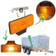 Lampa galbena agabaritica 4 leduri galbene, posibilitate prindere sub si pe lateralul remorcii, platformei, basculantei si a altor utilaje - 5 pcs