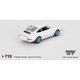 Modell autó Porsche 911 (901) Porsche 911 Carrera Rs 2.7 Grand Prix fehér kék színnel 1:64 Mini GT MGT715