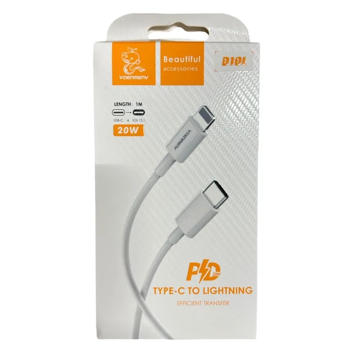 C típus - Lightning töltőkábel, 20W