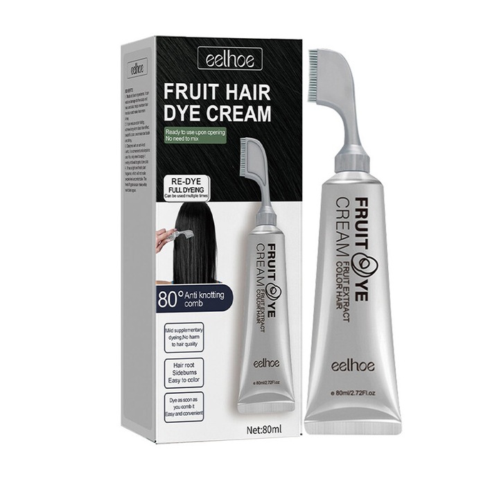 Masca coloranta pentru par, usor de aplicat, pentru parul inchis