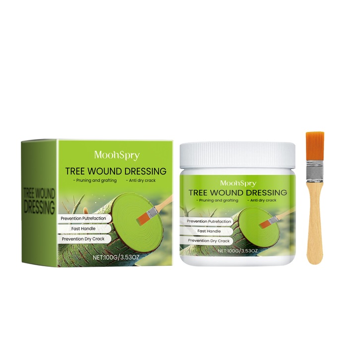 Agent de vindecare pentru ranile plantelor MoonSpry, pentru pomi fructiferi, rezistent la apa, 100 g