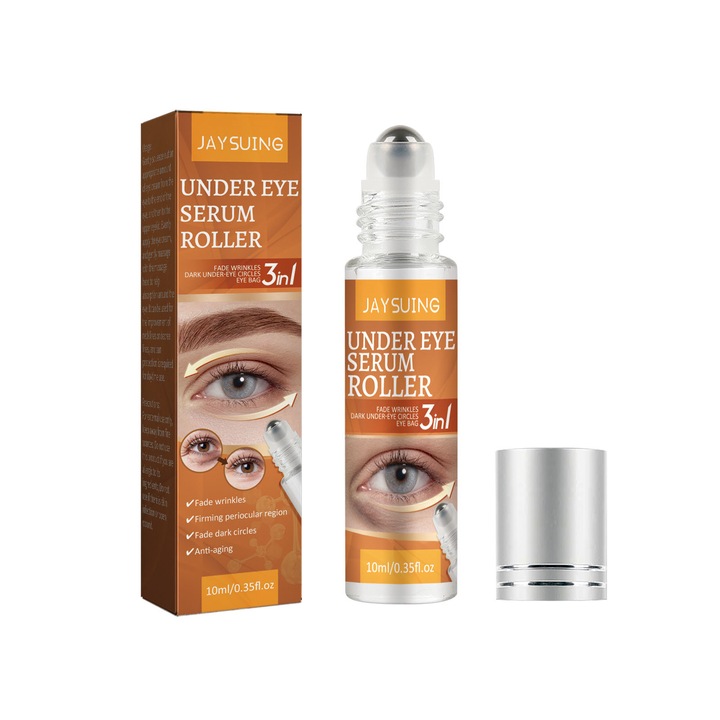 Serum pentru ochi cu roller, Jaysuing, 2 bucati, anti-imbatranire, reduce cearcanele