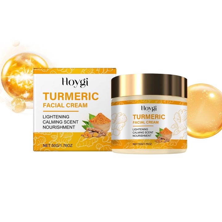 Crema de fata iluminatoare cu turmeric, Hoygi, hidratare profunda, ingrijire blanda, 50g