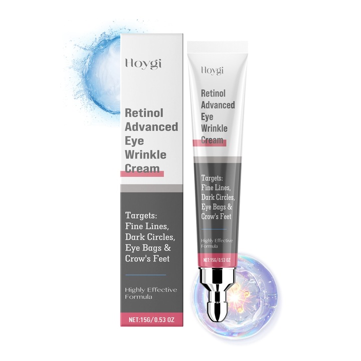 Hoygi Öregedésgátló Szemkörnyékápoló Krém Retinollal/Hyaluronsavval, 15g