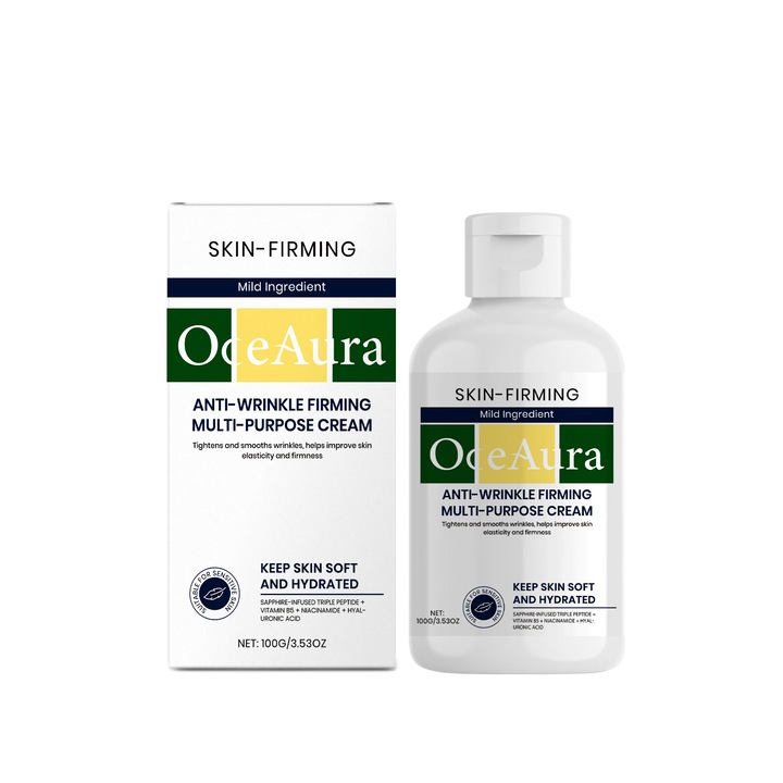 OceAura többfunkciós bőrápoló krém, gyengéden táplálja a bőrt, rugalmassá és hidratálttá teszi. Testápoló krém, 2 db.