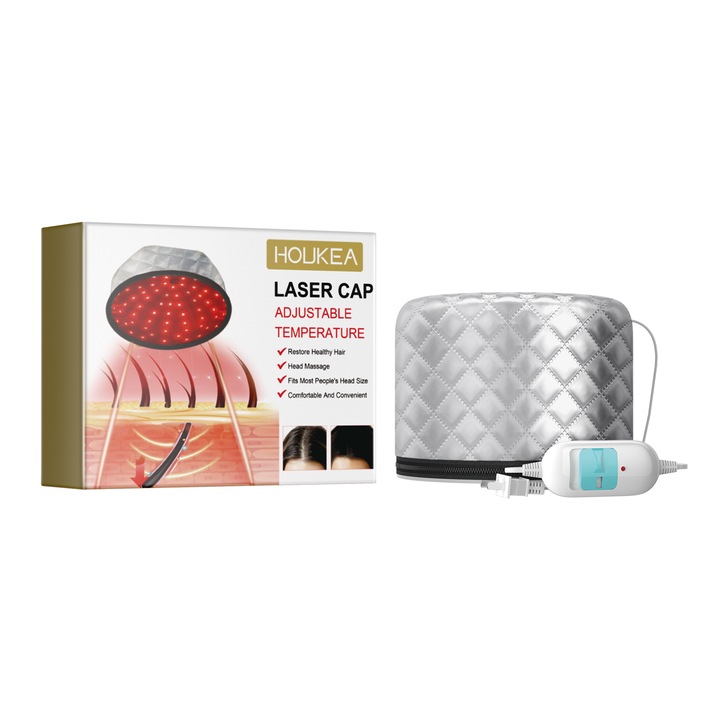 Електрическа нагревателна шапка Houkea, възстановява сухата и увредена коса и раздразнения скалп, нагревателна шапка за грижа за косата, 2 бр.