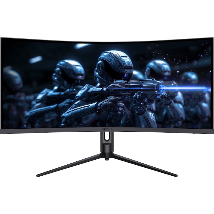 LED монитор Tesla, 34GH948BW, 34", QHD, черенIPS, HDR, 500 cd/m2, VESA 75x75mm
