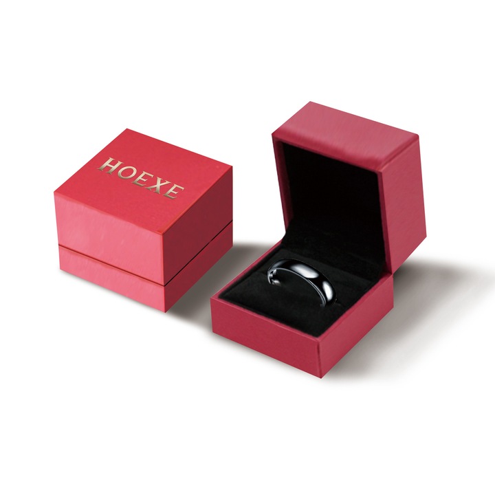 Inel din obsidian, Hoexe, inox, unisex