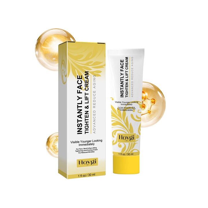 Стягащ крем за лице Hoygi, 2 броя, подобрява вида на кожата, хидратира, против стареене