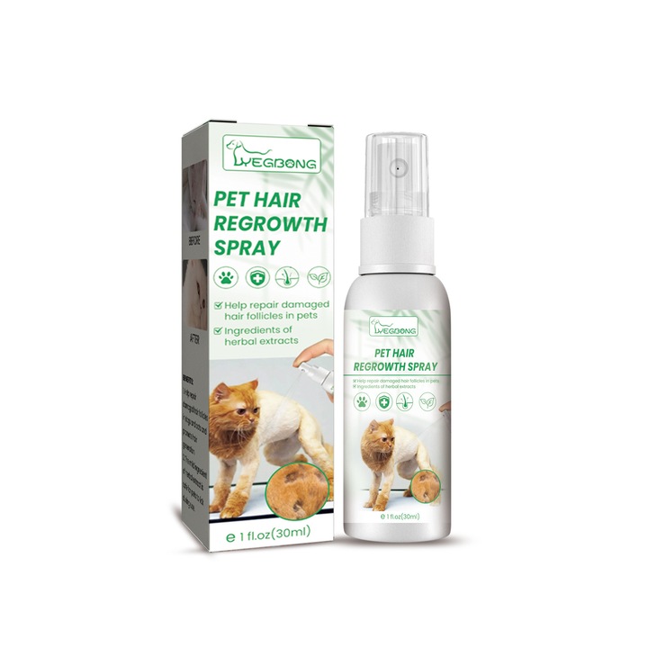 Yegbong kisállat szőrnövelő spray szőrtüsző-javító kezelés
