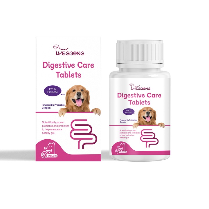 Tablete probiotice pentru caini, Yegbong, imbunatatirea sanatatii intestinale, 10 kg, 4-8 tablete/zi