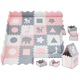 Set Puzzle Din Spuma, Moby-System, Material Spuma Eva, Grosime 1 cm, Structura Antiderapanta, Izoleaza De Podeaua Rece, 150x150x1 cm, Multicolor, 16 Buc