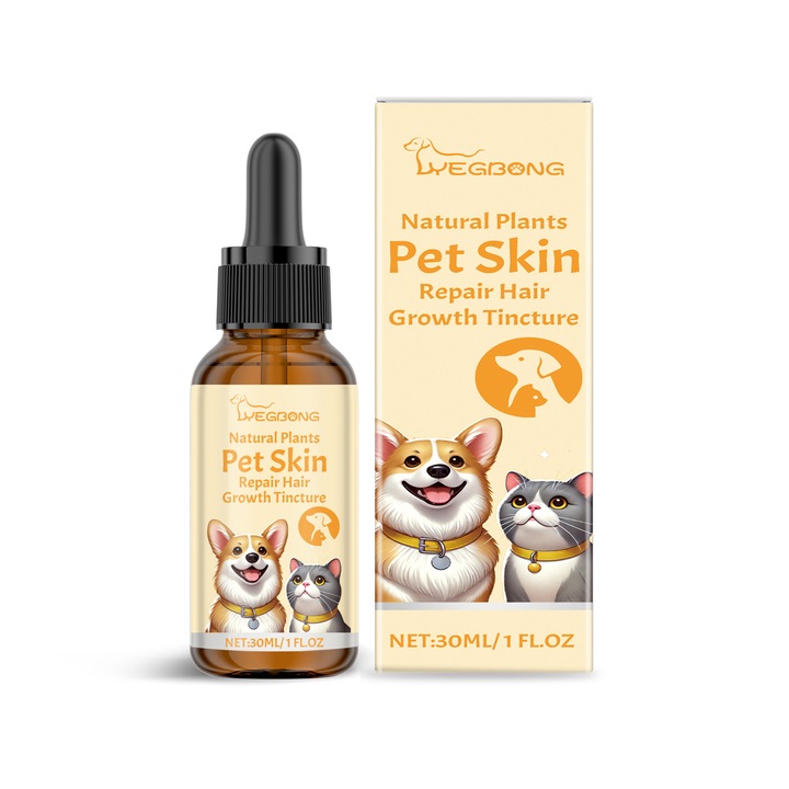 Picaturi pentru repararea pielii animalelor de companie, Yegbong, 30ml