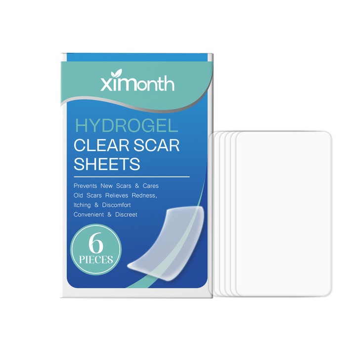 Plasturi pentru ingrijirea pielii, Ximonth, hidratare profunda, reducerea vizibilitatii cicatricilor, 10x15cm