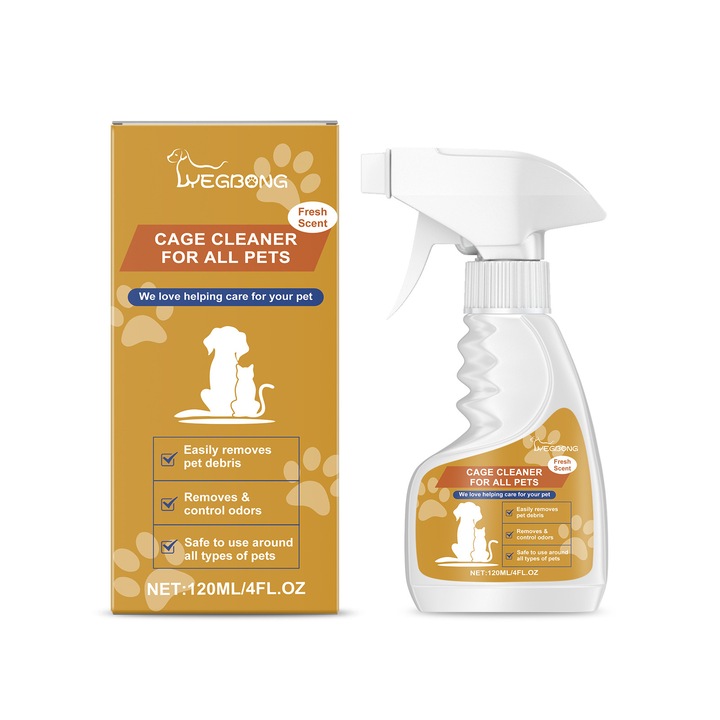 Solutie curatare pentru custi animale, Yegbong, cu extract de lamaie