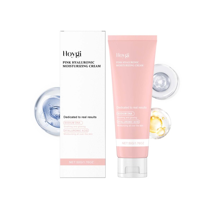 Crema hidratanta cu acid hialuronic Hoygi, 50ml, pentru tenul facial, hranitoare