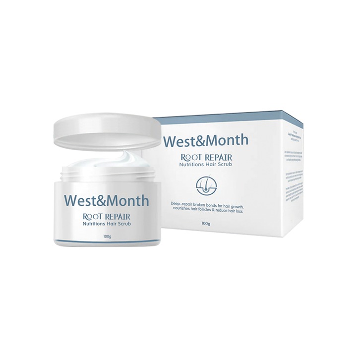 Tratamente si masca de par West&Month, Root Repair Nutrition, scrub pentru par, hidratant, anti-cadere, 200ml