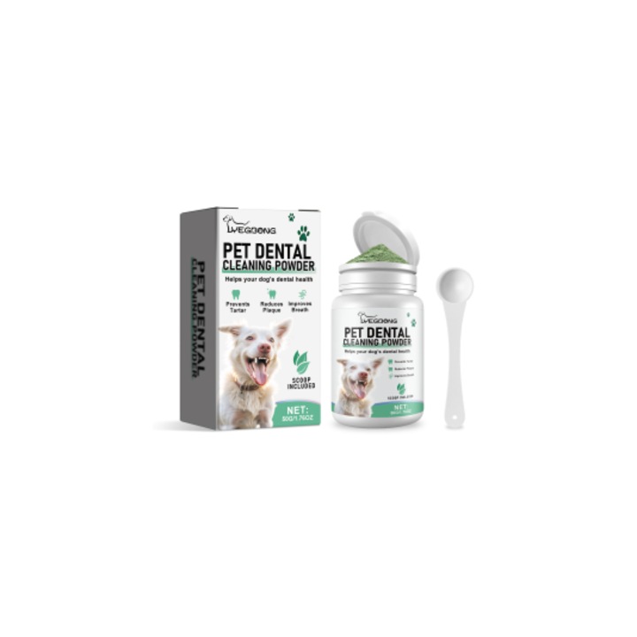 Fogtisztító por kutyáknak, gyengéd formula, mélytisztítás, 100g