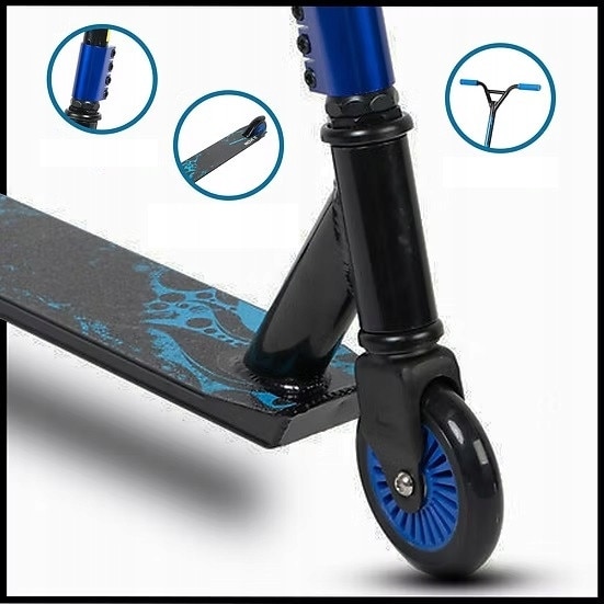 Trotineta stunt pentru copii Azaris Skate-Pro, 100mm roti, ABEC-9